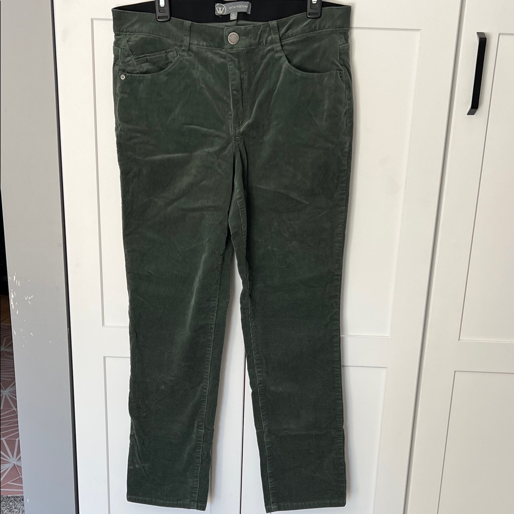 Wit & Wisdom Forest Green Corduroy Pants